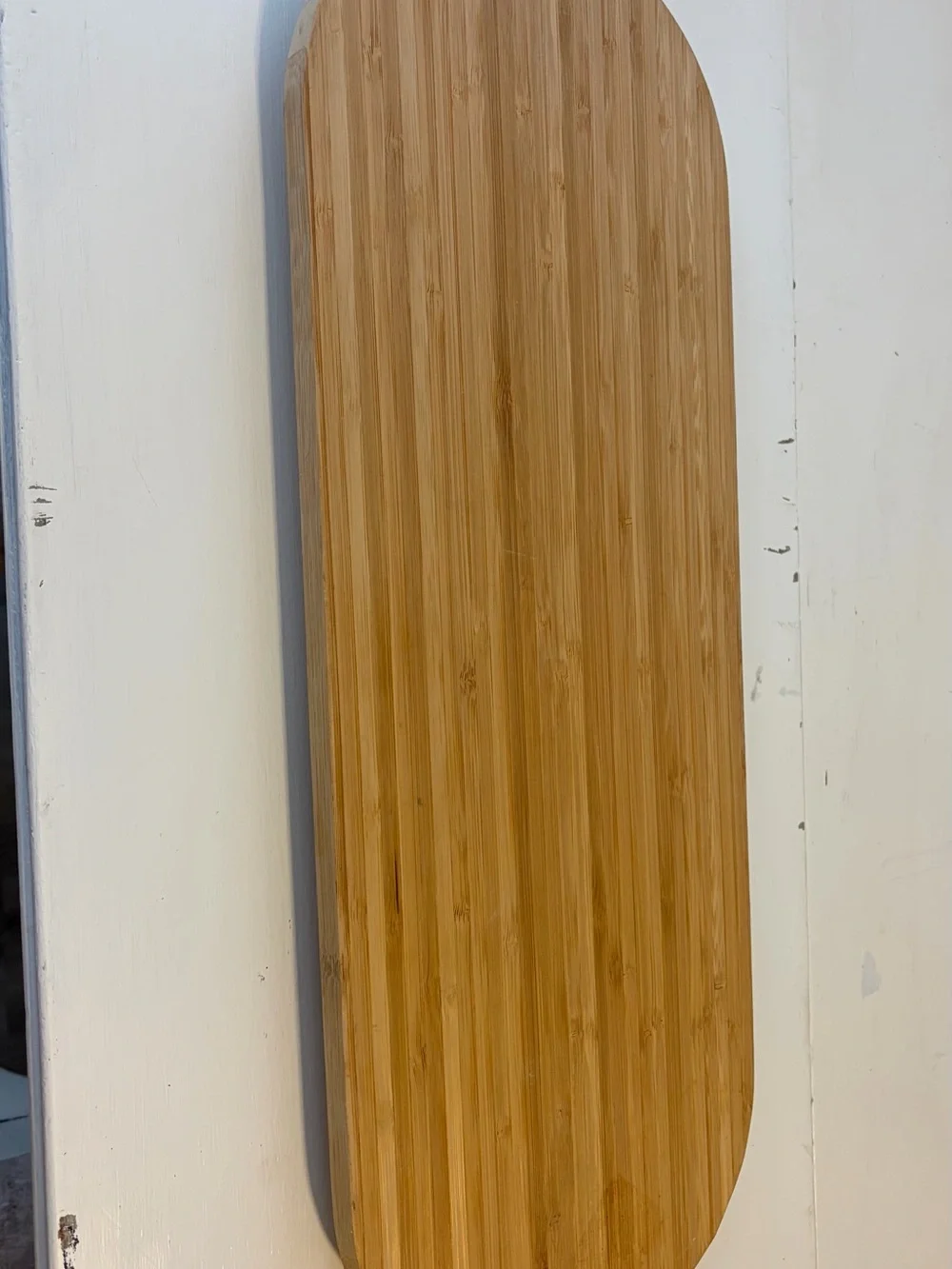 Wooden 'Say Cheese' Wall Serving Tray - Natural Bamboo with Black Script